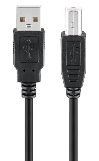 GOOBAY καλώδιο USB σε USB Type B 95129, 0.25m, 480Mbps, μαύρο - GOOBAY 110323