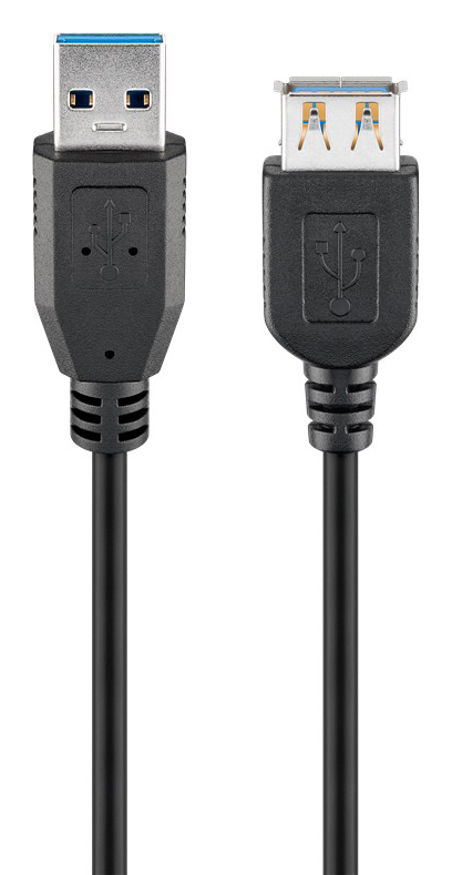 GOOBAY καλώδιο USB 3.0 σε USB (F) 95726, copper, 5m, μαύρο - GOOBAY 85478