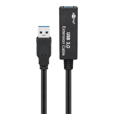 GOOBAY καλώδιο προέκτασης USB 3.0 95727, active, 5Gbps, 5m, μαύρο - GOOBAY 110839