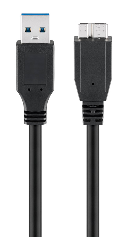 GOOBAY καλώδιο USB 3.0 σε micro Τype B 95734, 5 Gbit/s, 0.5m, μαύρο - GOOBAY 108660