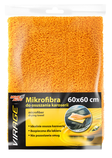 MOJE AUTO απορροφητική πετσέτα μικροϊνών 97-029, 60x60cm, πορτοκαλί - MOJE AUTO 111190