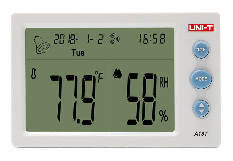 UNI-T θερμόμετρο & υγρασιόμετρο A13T, λειτουργία ρολόι & ξυπνητήρι - UNI-T 95439