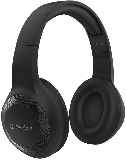 CELEBRAT headphones με μικρόφωνο A23-ΒΚ, bluetooth, 40mm, μαύρο - CELEBRAT 81148