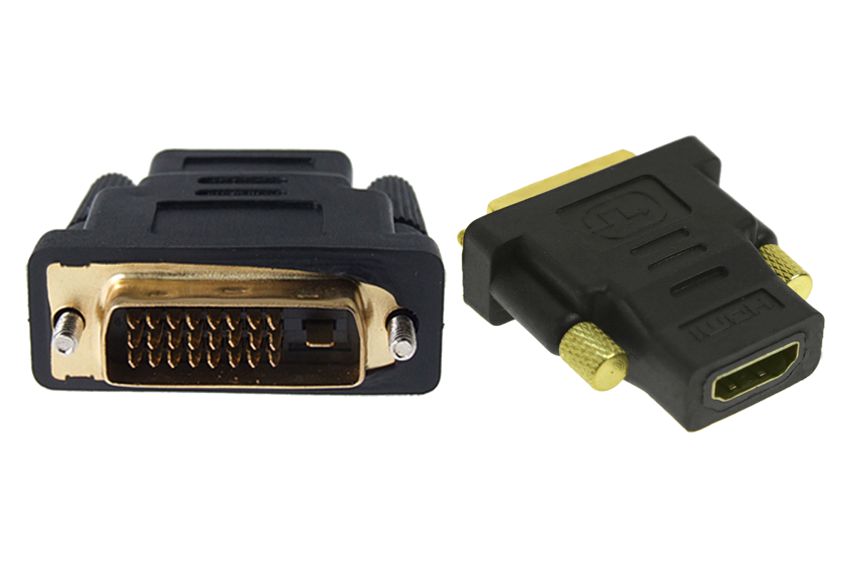 POWERTECH αντάπτορας HDMI θηλυκό σε DVI 24+1 αρσενικό ADA-H003, μαύρος - POWERTECH 30128