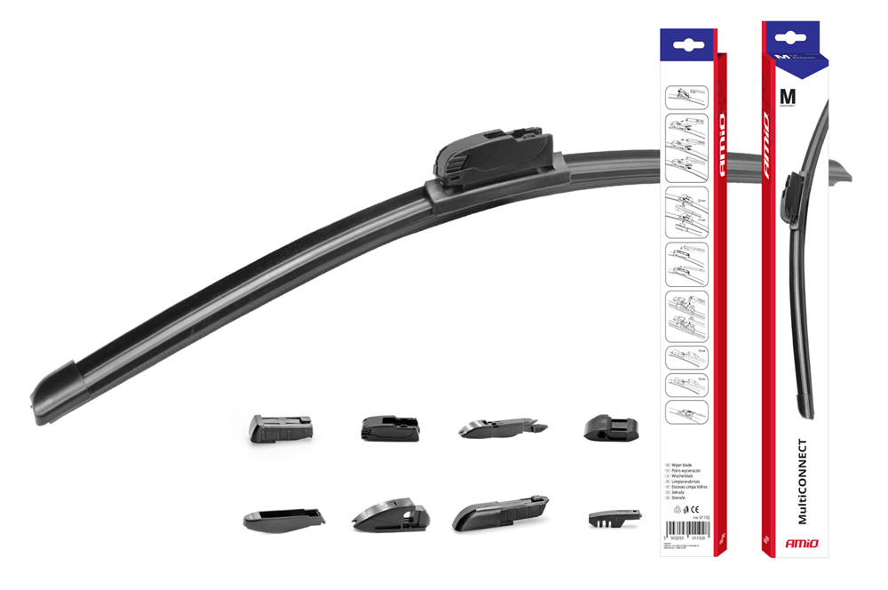 AMIO Υαλοκαθαριστήρας MultiConnect 19" (480mm) 01194, 8 adapters - AMIO 75286