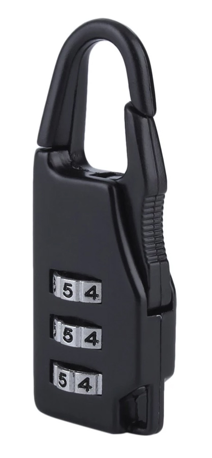Λουκέτο ασφαλείας συνδυασμού ARHU-LOCK, με γάντζο, μεταλλικό, μαύρο - UNBRANDED 94471