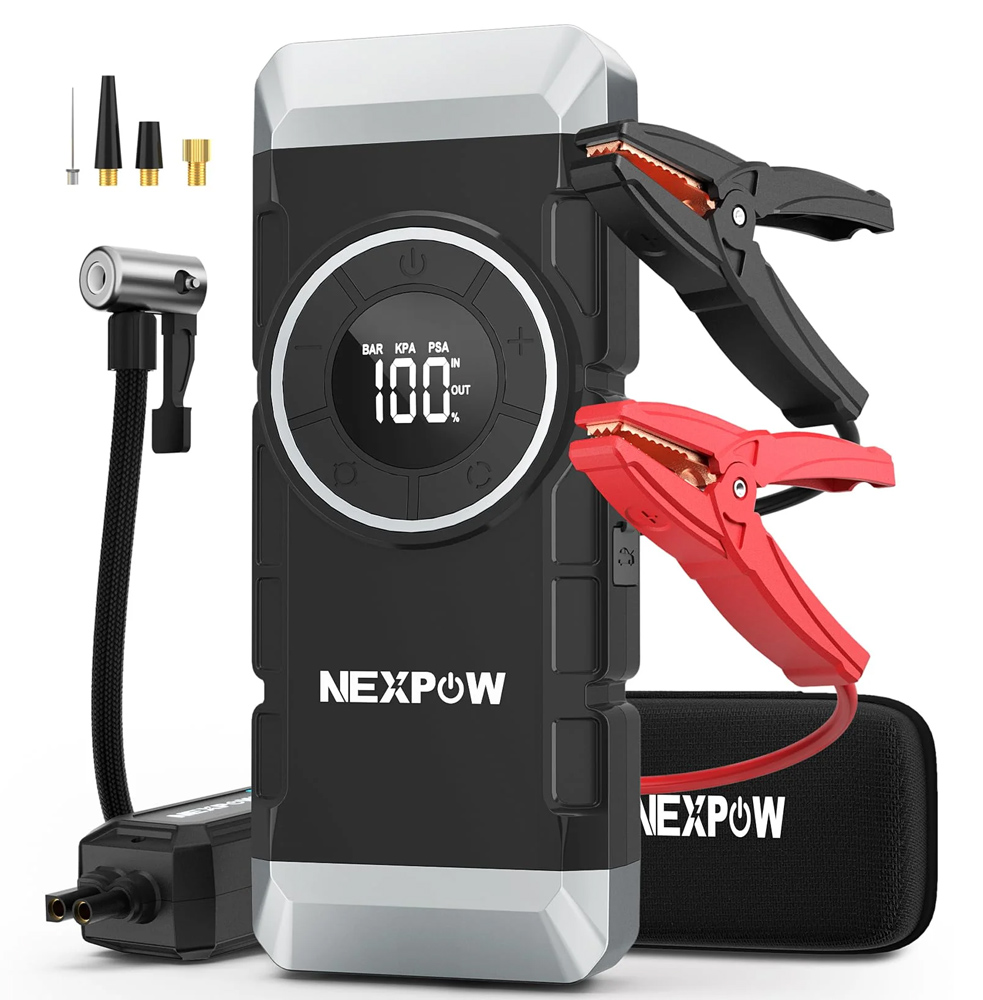 NEXPOW εκκινητής μπαταρίας & συμπιεστής αέρος NP2, 12V/3000A, 150PSI, 12000mAh - NEXPOW 115482