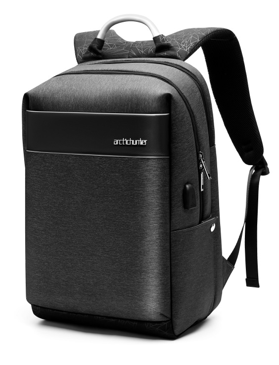 ARCTIC HUNTER τσάντα πλάτης B00218L, θήκη laptop 15.6", USB, 30L, μαύρη - ARCTIC HUNTER 102775