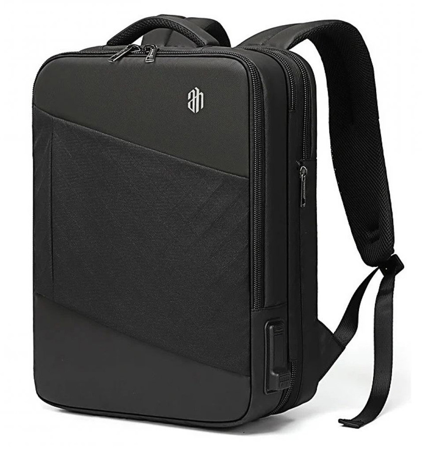 ARCTIC HUNTER τσάντα πλάτης B00345-BK με θήκη laptop 15.6", USB, μαύρη - ARCTIC HUNTER 75484
