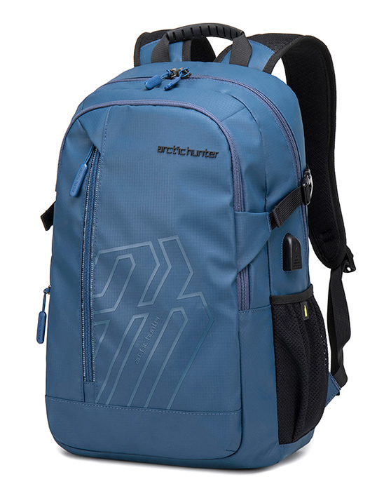 ARCTIC HUNTER τσάντα πλάτης B00387 με θήκη laptop 15.6", 26L, USB, μπλε - ARCTIC HUNTER 99161