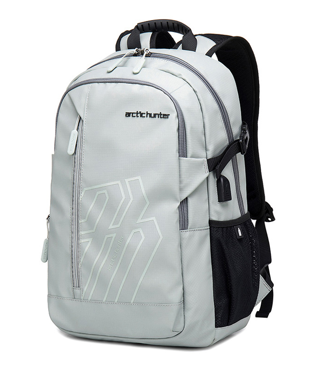 ARCTIC HUNTER τσάντα πλάτης B00387 με θήκη laptop 15.6", 26L, USB, γκρι - ARCTIC HUNTER 99146