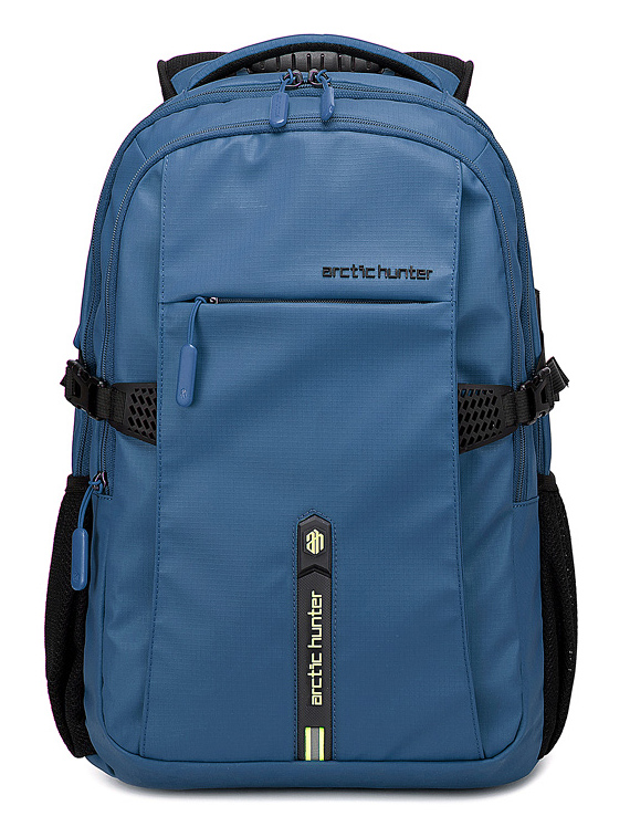 ARCTIC HUNTER τσάντα πλάτης B00388 με θήκη laptop 15.6", USB, 27L, μπλε - ARCTIC HUNTER 102778