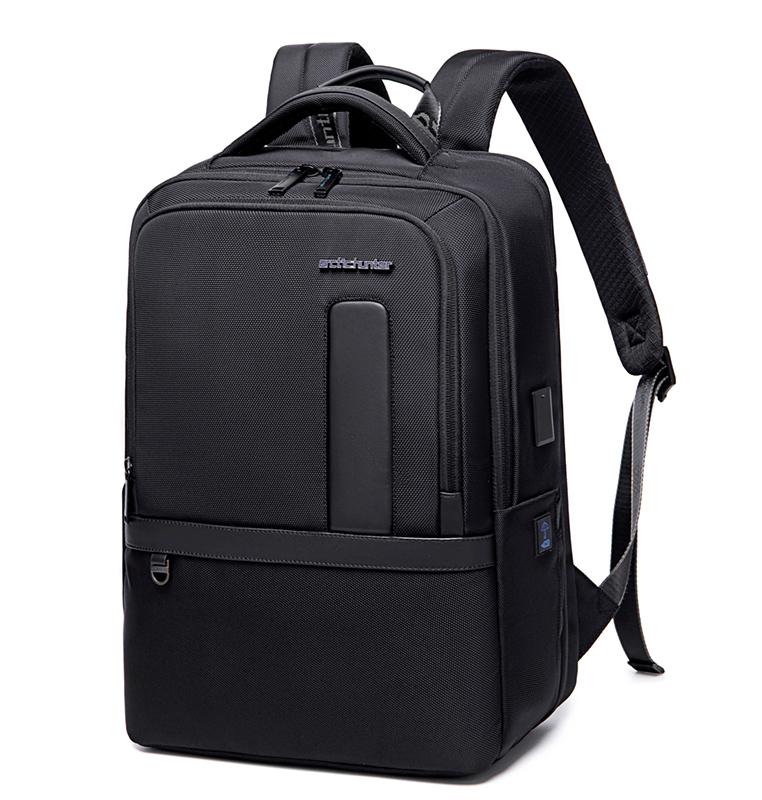 ARCTIC HUNTER τσάντα πλάτης B00490 με θήκη laptop 15.6", 27L, USB, μαύρη - ARCTIC HUNTER 108263
