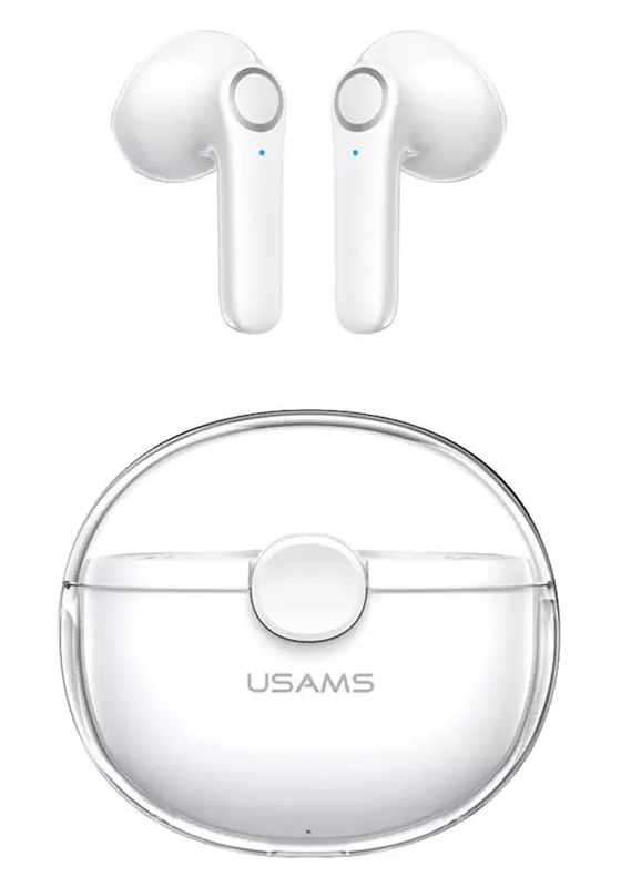 USAMS earphones με θήκη φόρτισης BU12, True Wireless, Φ13mm, λευκά - USAMS 104634