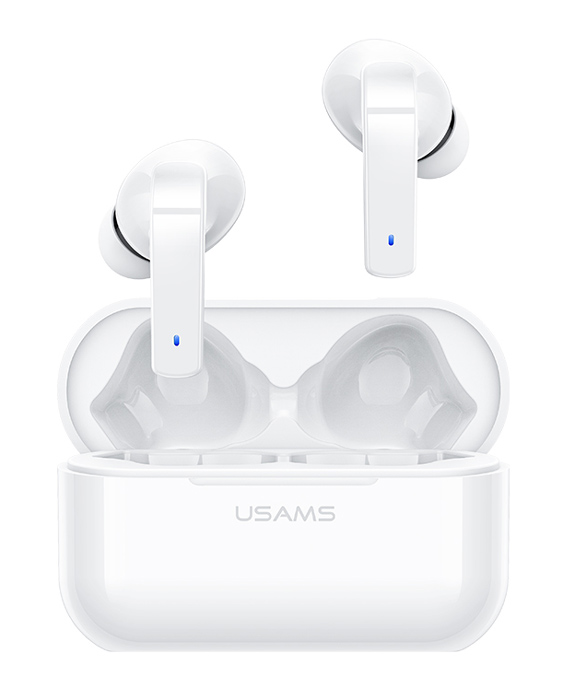 USAMS earphones με θήκη φόρτισης LY06, True Wireless, ANC, Φ13mm, λευκά - USAMS 95424
