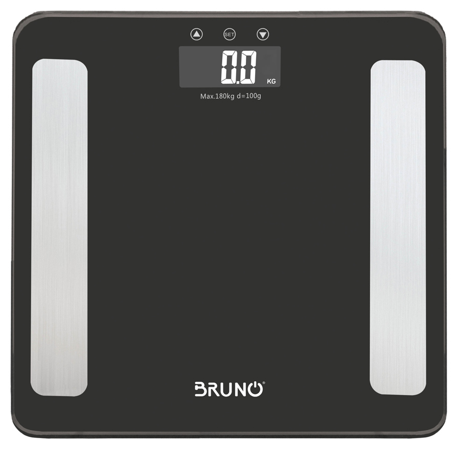 BRUNO ψηφιακή ζυγαριά με λιπομετρητή BRN-0056, έως 180kg, μαύρη - BRUNO 85736