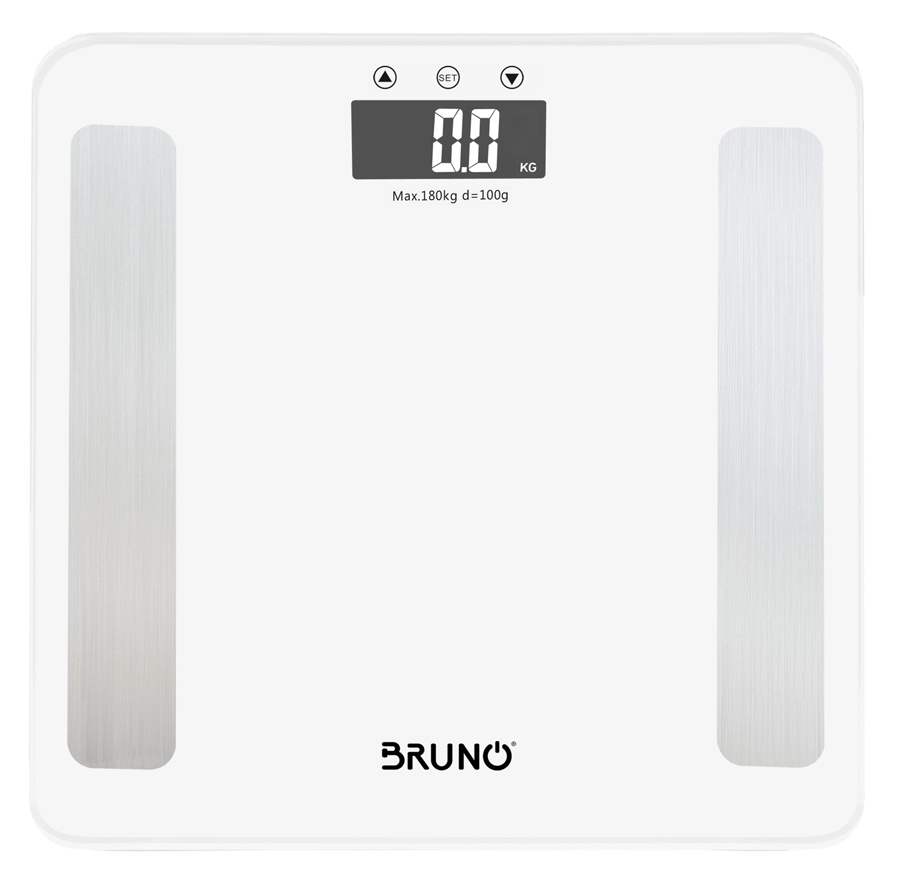 BRUNO ψηφιακή ζυγαριά με λιπομετρητή BRN-0057, έως 180kg, λευκή - BRUNO 85737