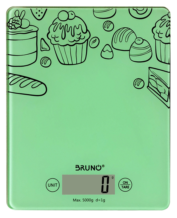 BRUNO ψηφιακή ζυγαριά κουζίνας BRN-0059, έως 5kg, πράσινη - BRUNO 85739