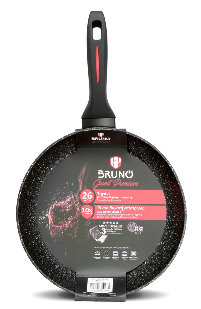 BRUNO τηγάνι Granit Premium BRN-0113 με αντικολλητική επίστρωση, 26cm - BRUNO 104809