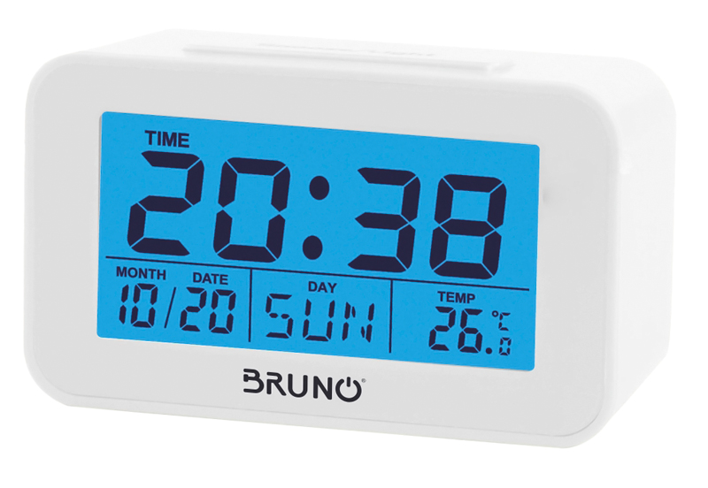 BRUNO ξυπνητήρι BRN-0129 με μέτρηση θερμοκρασίας, °C & °F, λευκό - BRUNO 106031