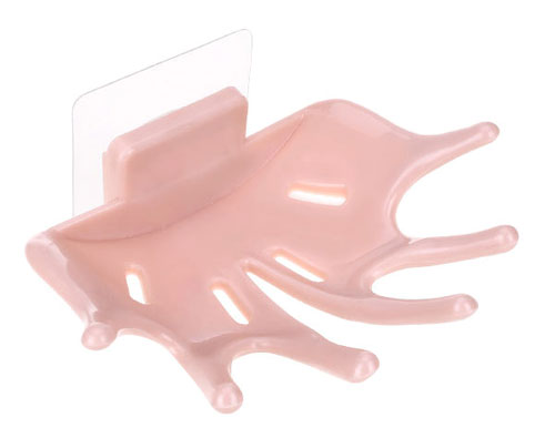 Βάση σαπουνιού BTHU-0007, πλαστική, ροζ - UNBRANDED 88721