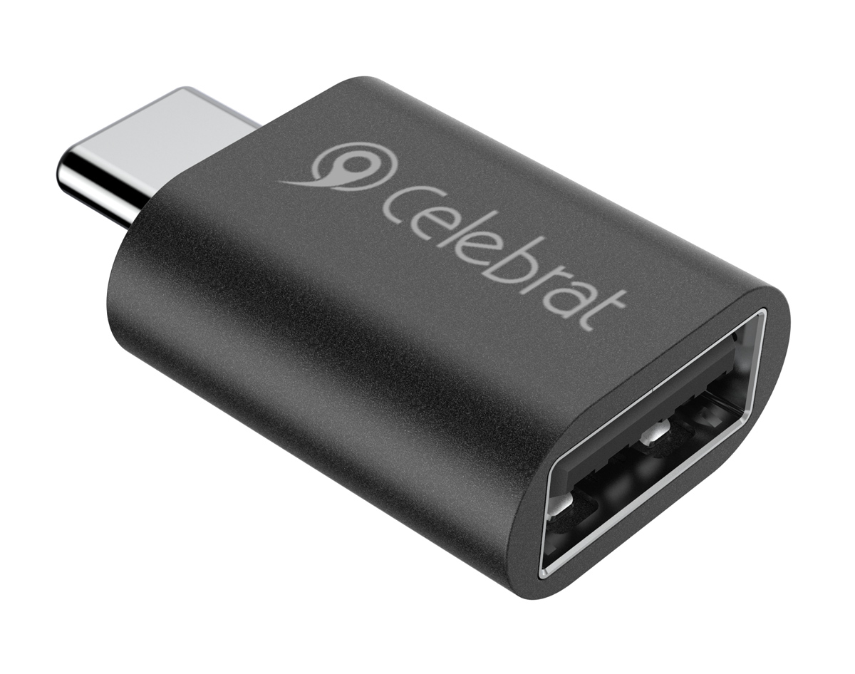 CELEBRAT αντάπτορας USB-C σε USB 3.0 CA-04, 5Gbps, μαύρος - CELEBRAT 114859