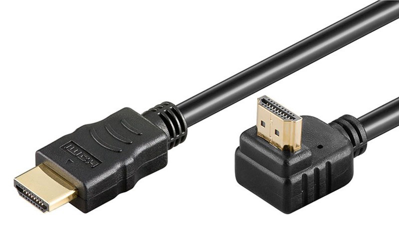 POWERTECH καλώδιο HDMI CAB-H015, γωνιακό, 90° up, 1.5m, μαύρο - POWERTECH 49460