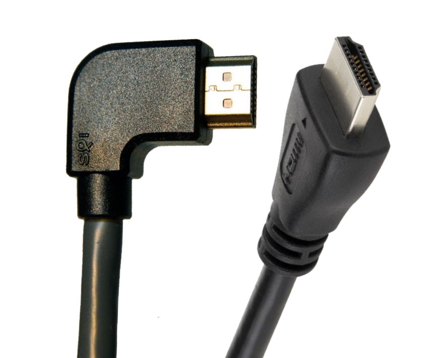 POWERTECH καλώδιο HDMI CAB-H017, γωνιακό, 90° left, 1.5m, μαύρο - POWERTECH 49462