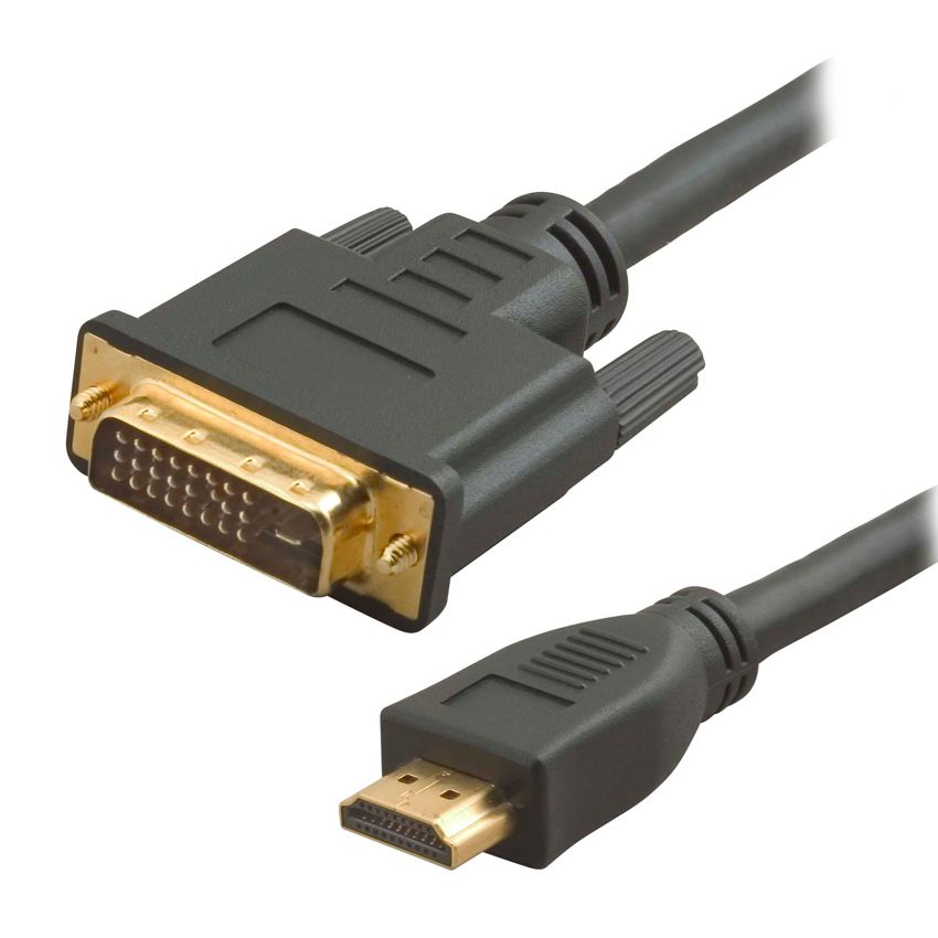 POWERTECH καλώδιο HDMI σε DVI 24+1 CAB-H023, Dual Link, μαύρο, 1.5m - POWERTECH 49464