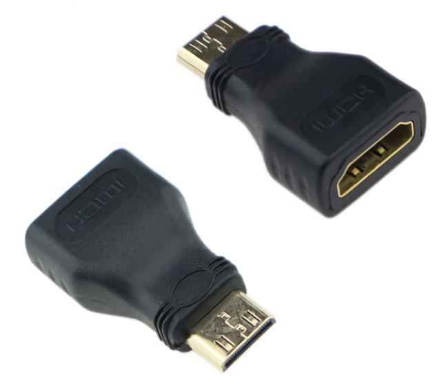 POWERTECH αντάπτορας HDMI Mini αρσενικό σε HDMI θηλυκό CAB-H025, μαύρος - POWERTECH 30282