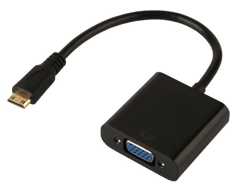 POWERTECH αντάπτορας HDMI Mini σε VGA CAB-H031, 0.20m, μαύρος - POWERTECH 50637