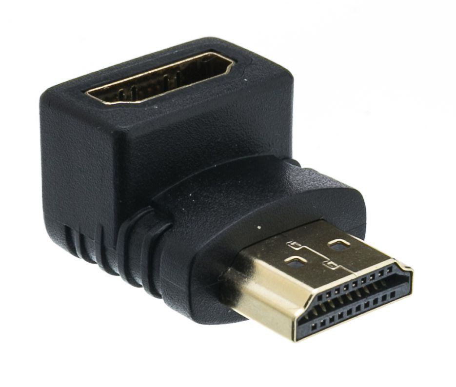 POWERTECH αντάπτορας HDMI CAB-H034, γωνιακός 90°, μαύρος - POWERTECH 50632