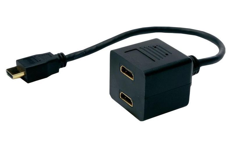 POWERTECH HDMI splitter CAB-H053, 2 σε 1, μαύρο - POWERTECH 53071