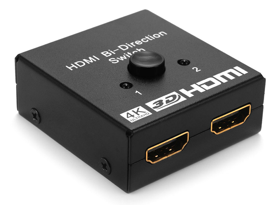 POWERTECH HDMI Bi-Direction switch 2 σε 1, 4K x 2K & 3D, μαύρο - POWERTECH 74989