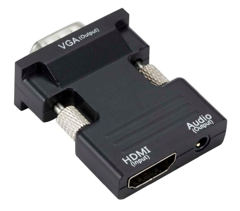 POWERTECH αντάπτορας HDMI (F) σε VGA (M) CAB-H120 με audio, μαύρο - POWERTECH 78180