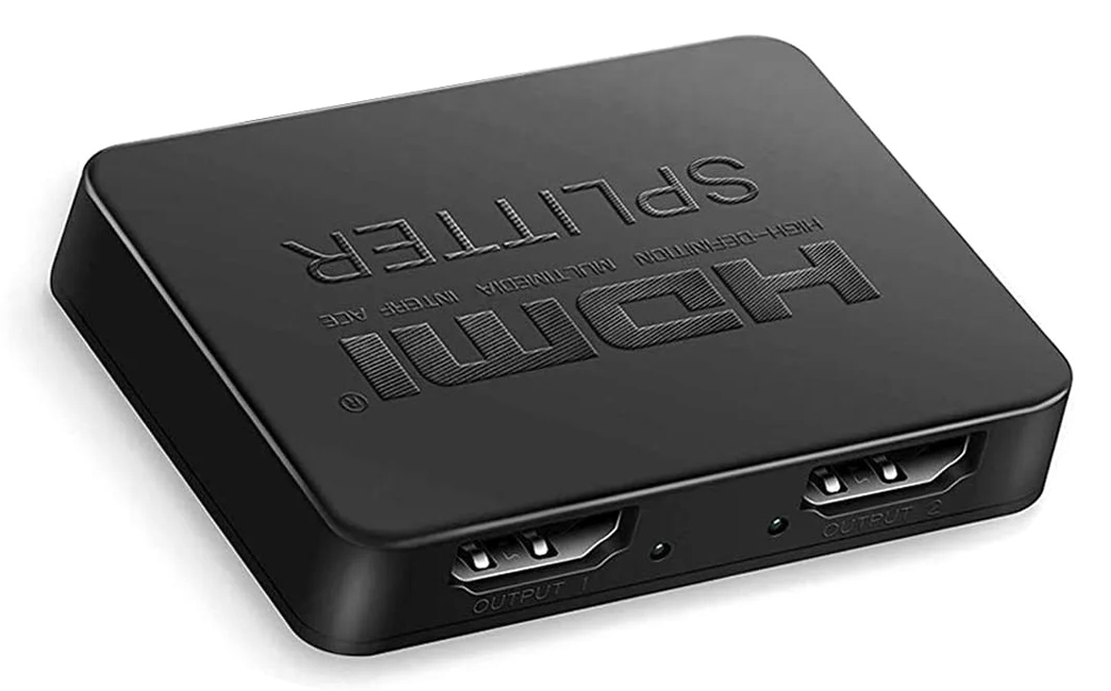 POWERTECH HDMI splitter CAB-H163, 1-in σε 2-out, 4K/30Hz, HDR/HDCP, μαύρο - POWERTECH 110174