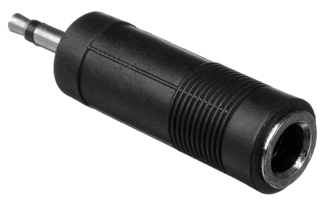 POWERTECH αντάπτορας mono 3.5mm σε 6.35mm CAB-J023, μαύρος, 5τμχ - POWERTECH 53553