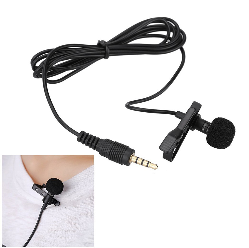 POWERTECH μικρόφωνο CAB-J034 με ενσωματωμένο clip-on, 3.5mm, 1.5m, μαύρο - POWERTECH 62845