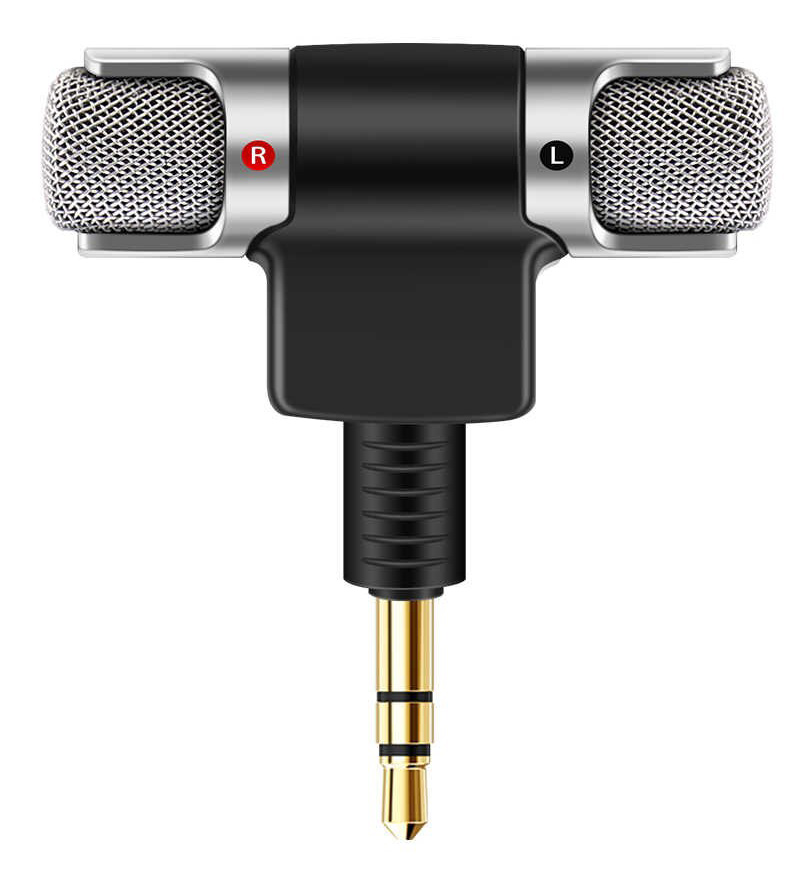 POWERTECH mini μικρόφωνο CAB-J041, stereo, 3.5mm - POWERTECH 78178