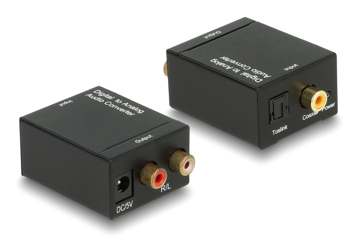 Μετατροπέας ήχου CAB-R019 ψηφιακό σε αναλογικό, Coaxial/Toslink σε 2xRCA - POWERTECH 99549