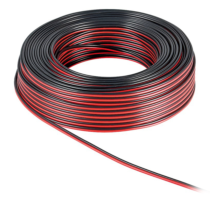 POWERTECH καλώδιο ήχου 2x 0.50mm² CAB-SP008 Copper, 10m, μαύρο & κόκκινο - POWERTECH 95363