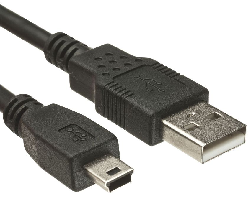 POWERTECH Καλώδιο USB 2.0 σε USB Mini CAB-U025, copper, 1.5m, μαύρο - POWERTECH 49654