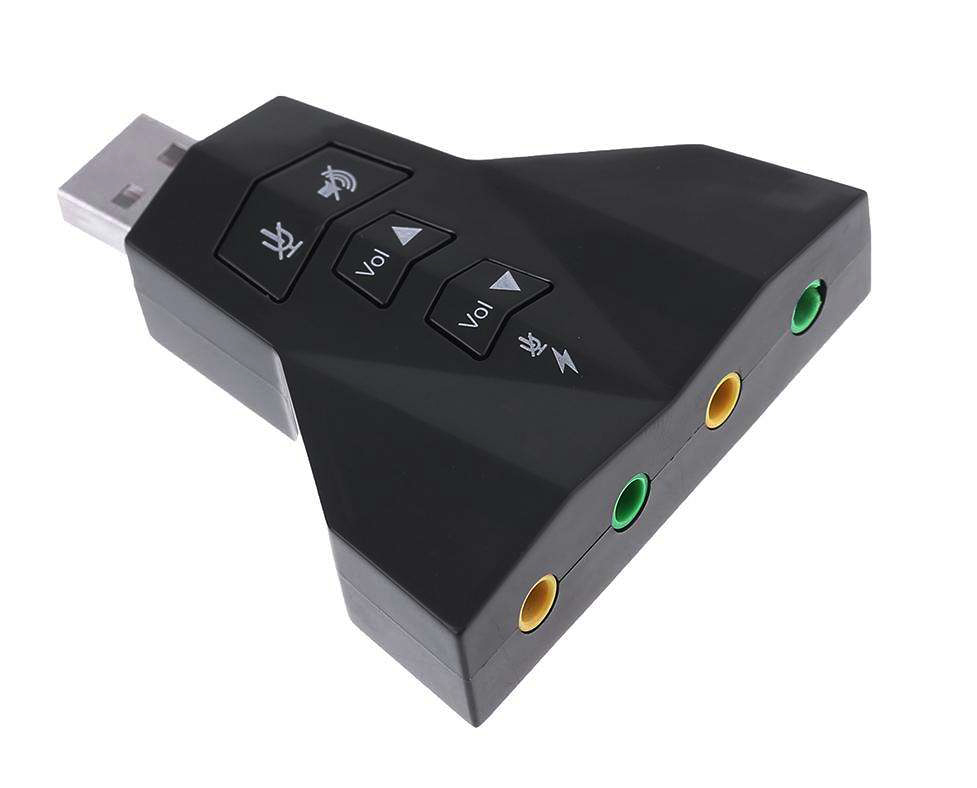 POWERTECH κάρτα ήχου USB CAB-U037, 7.1CH, έξοδος μικρόφωνου & ακουστικού - POWERTECH 50663