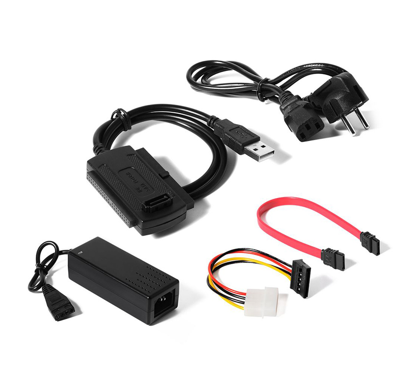 POWERTECH Converter USB 2.0 σε IDE & SATA CAB-U122, με τροφοδοσία, 0.8m - POWERTECH 72907