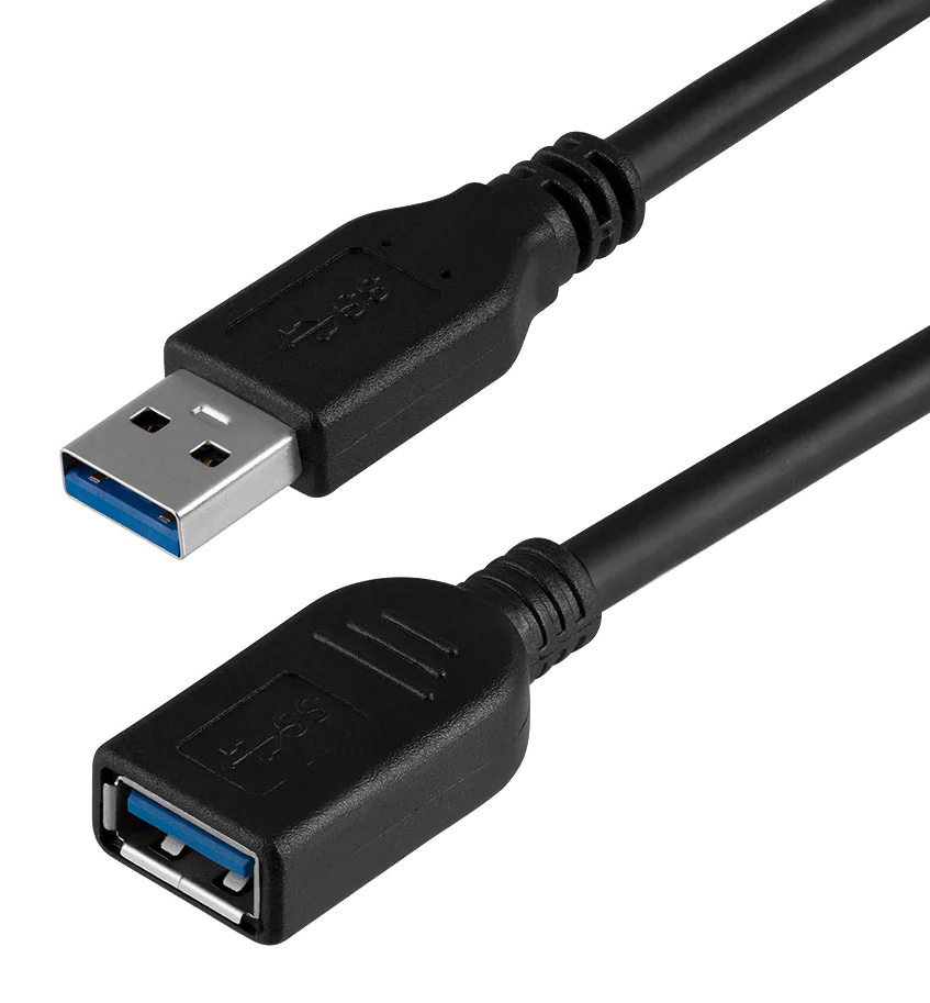 POWERTECH καλώδιο προέκτασης USB CAB-U123, 5Gbps, 1.5m, μαύρο - POWERTECH 73555