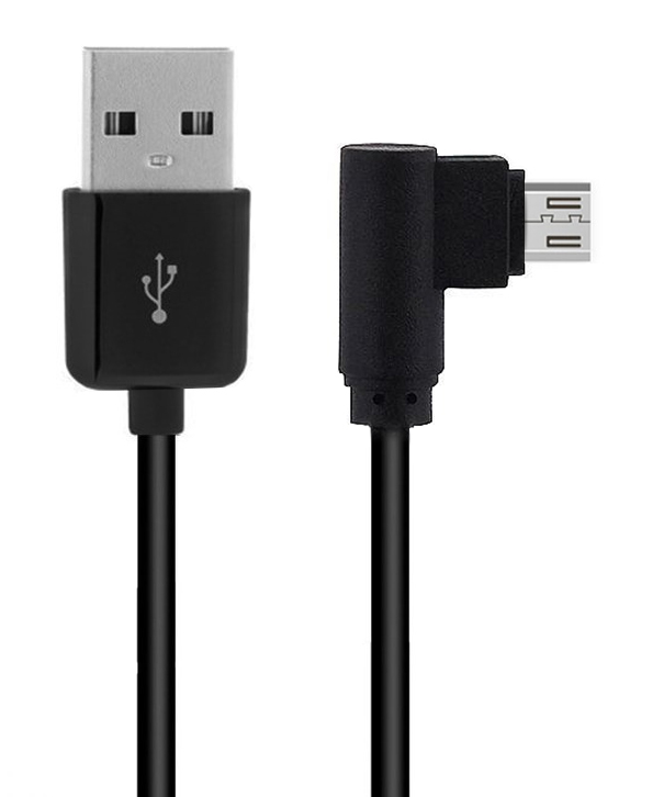 POWERTECH καλώδιο USB σε USB Micro 90° CAB-U126, Dual Easy, 3m, μαύρο - POWERTECH 77007