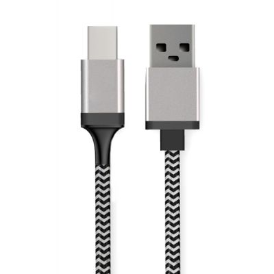 POWERTECH καλώδιο USB σε USB-C CAB-U130, 8mm tip, 25W, 1.5m, μαύρο-γκρι - POWERTECH 79362