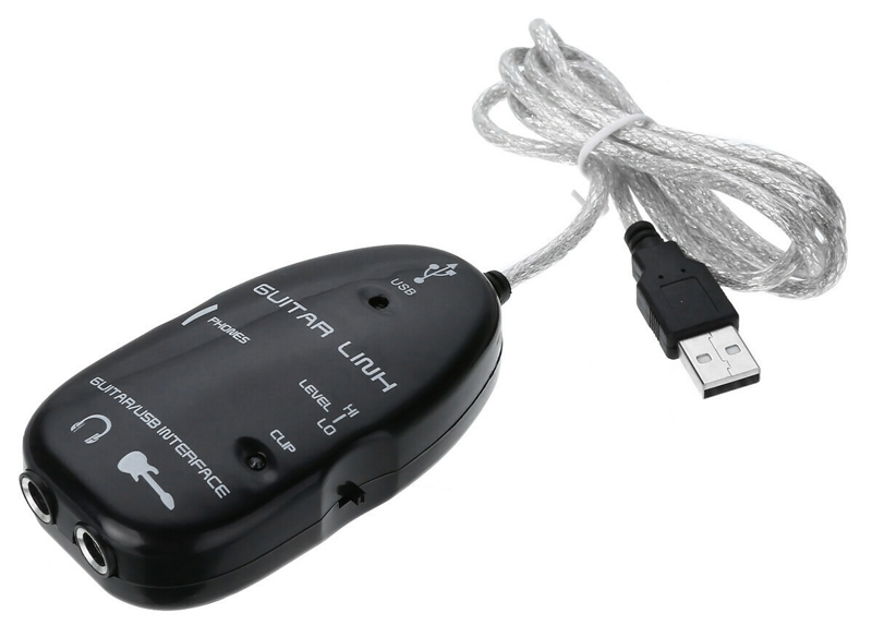 POWERTECH USB Guitar Link CAB-U140, για σύνδεση κιθάρας σε PC, 1m - POWERTECH 81555