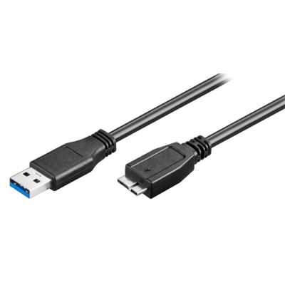 POWERTECH καλώδιο USB σε Micro B USB CAB-U142, 5Gbps, 0.5m, μαύρο - POWERTECH 81974
