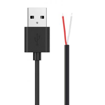 POWERTECH καλώδιο USB CAB-U157 με ελεύθερα άκρα, 1m, μαύρο - POWERTECH 110103